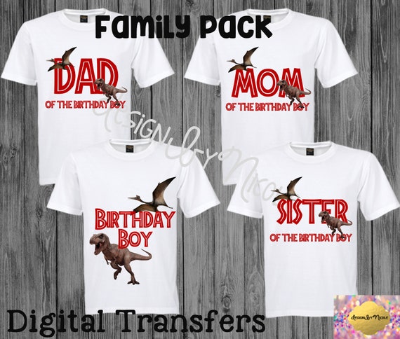 Jurassic Park Iron On Transfer Dinosaurs Birthday Shirt Iron On Transfer Family Pack Design Digital File Only Jpeg Instant Download - rainbow shirt please buy im soo poor roblox