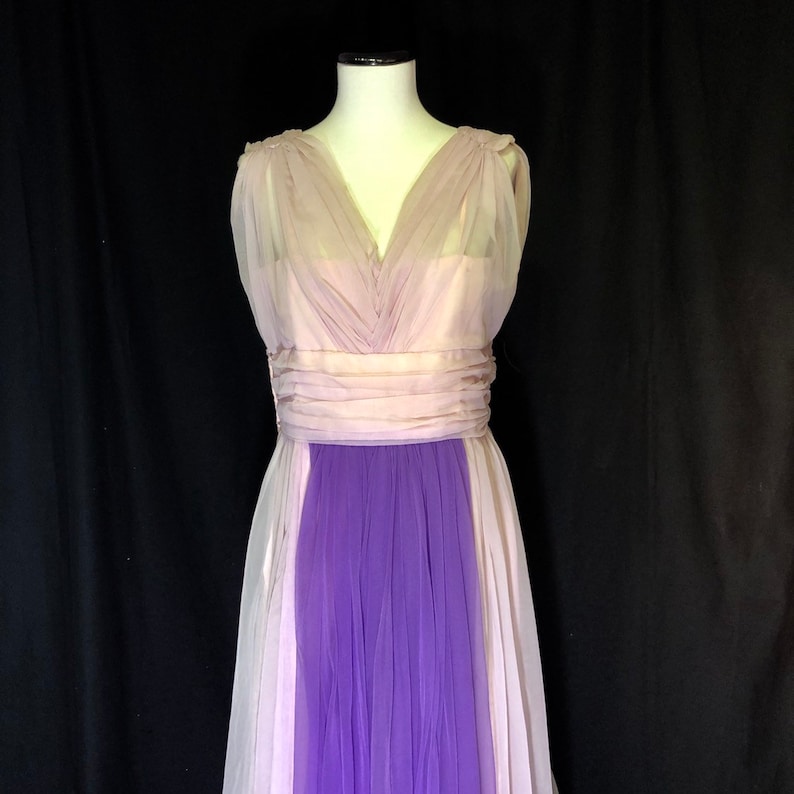 1960s Megara Greek Goddess Dress in Size 8 Medium