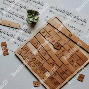 Music Fraction Bars, Musical Notes, Musical Rests, Educational Toys Wooden Carved Art Craft Decor Gifts For Music Lovers Best Christmas Gift