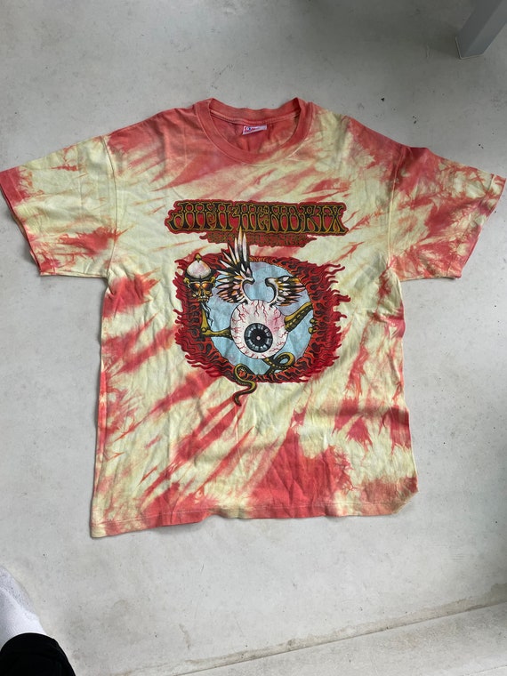 Vintage 1989 Jimi Hendrix Experience Flying Eyeball Tie Dye - Etsy