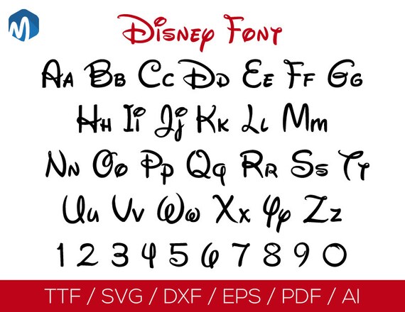 Download Disney lettertype SVG Svg-bestanden voor de silhouette ...