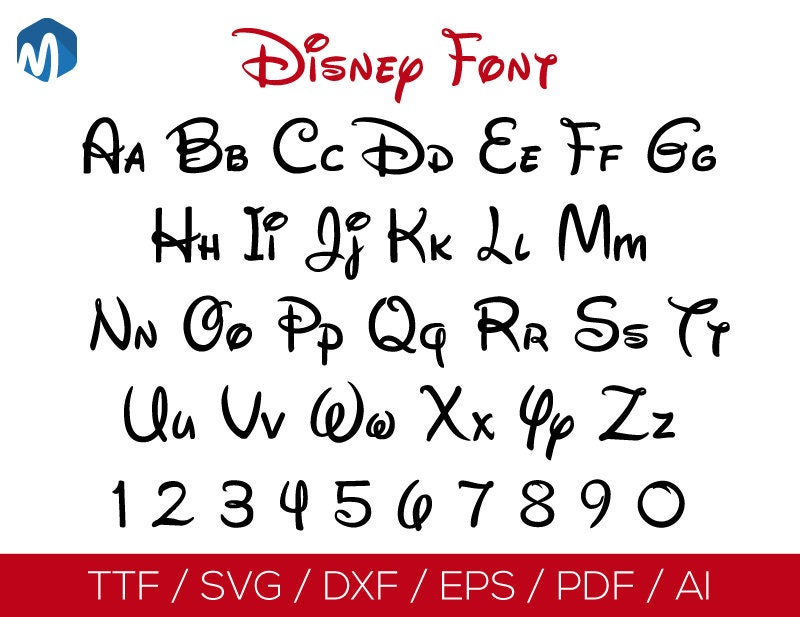 Download Disney lettertype SVG Svg-bestanden voor de silhouette ...