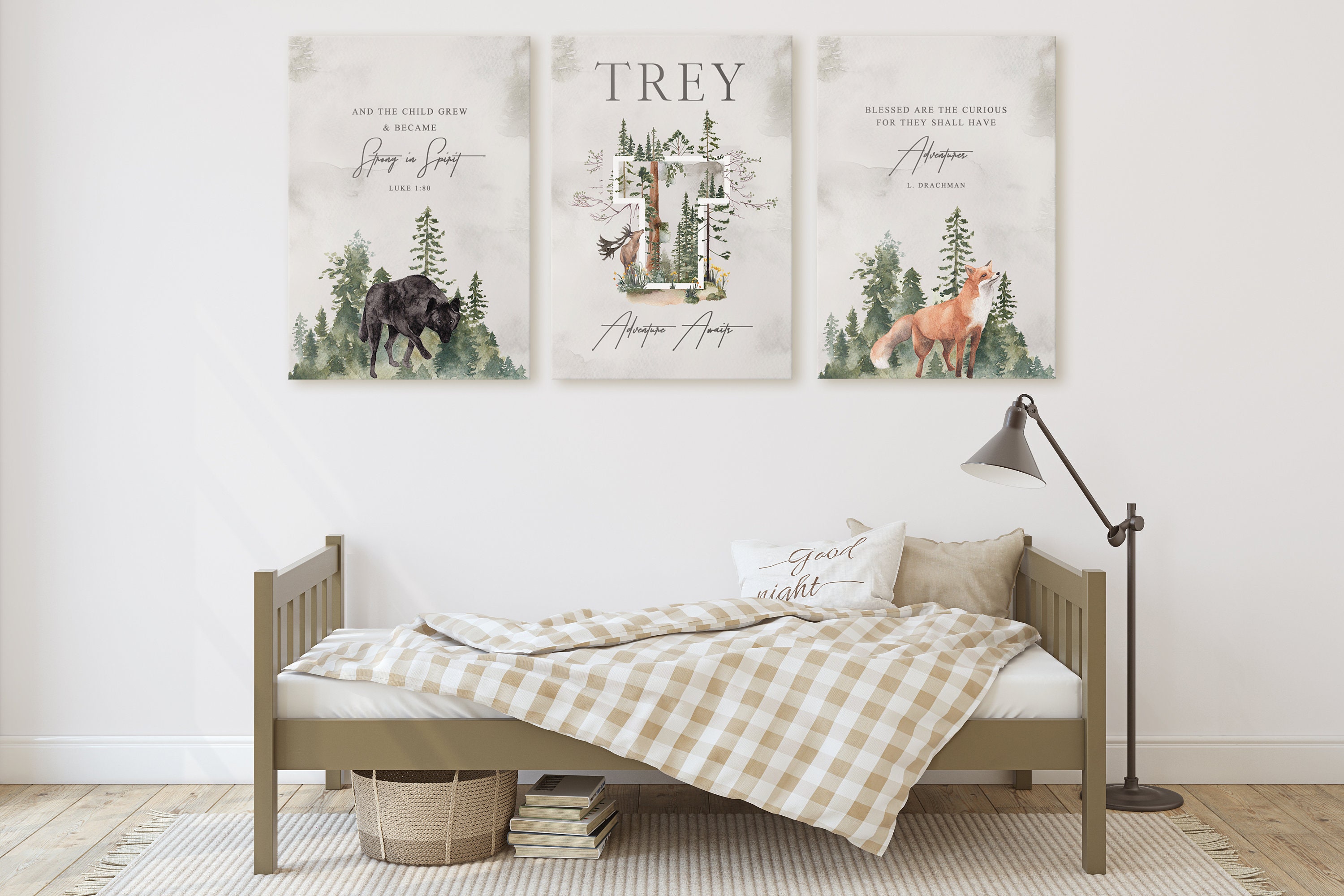 Adventure Boys Room Decor with Woodland Monogram and Etsy