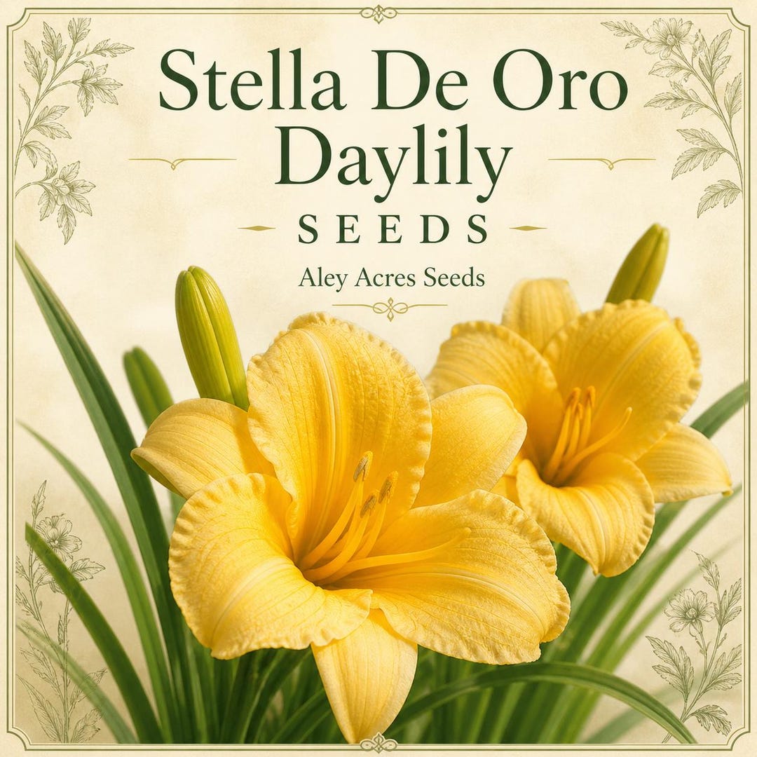 Stella De Oro Daylily Seeds, Yellow Cottage Garden Blooms (5 Seeds) - Etsy