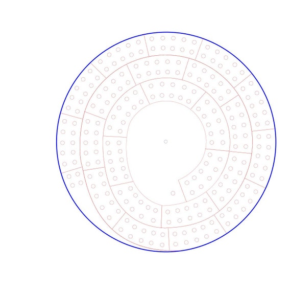 Cribbage Board Template 6 Inch Round Etsy