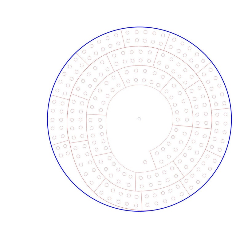 Cribbage Board Template 6 Inch Round Etsy Canada