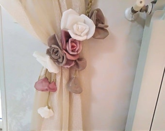 Fermatenda a fiori per tende | Tende regolabili a forma di | Eleganti tende da sole per camera da letto, balcone, soggiorno
