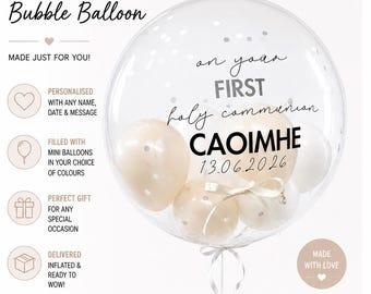 Holy Communion Personalised Bubble Balloon