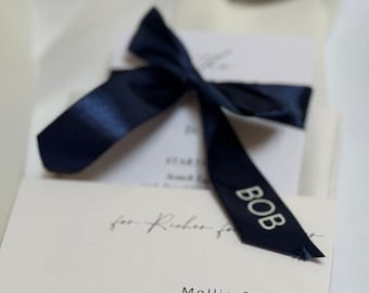 Place Setting Names personalised wedding bows