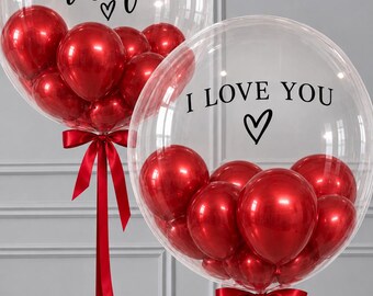 Christmas Balloon in a box for Wife Personalised Helium