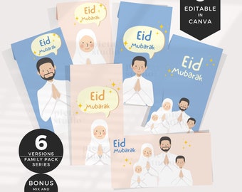 Eid Money Envelope Template Canva, Eid Money Card for Kids, Eid Money Card Template, Eid Mubarak Cards Printable, Islamic Greeting Cards