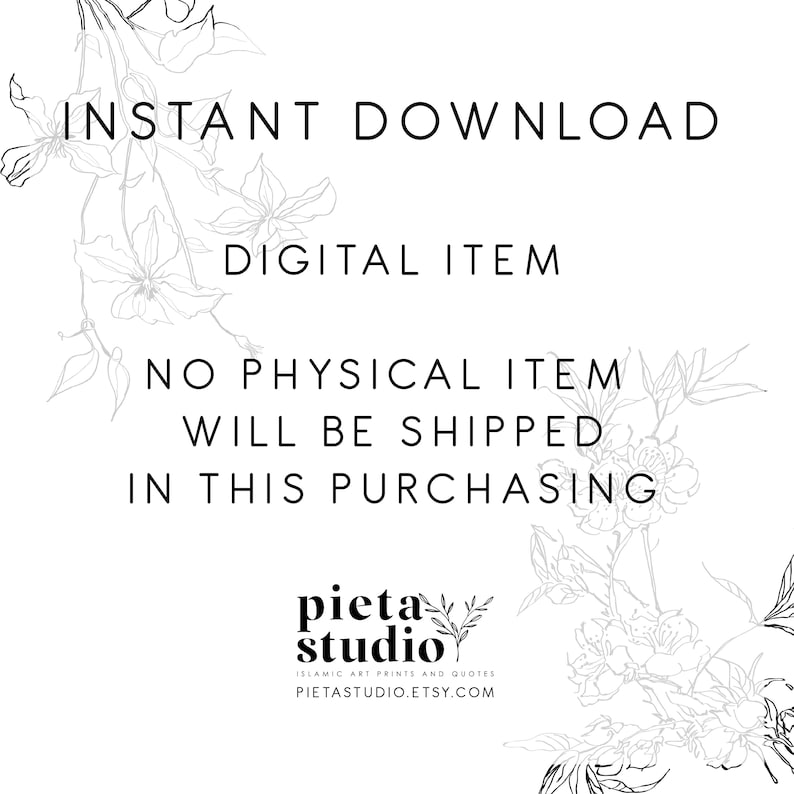 This is Instant Download or Digital Item. No physical item will be shipped in this purchasing