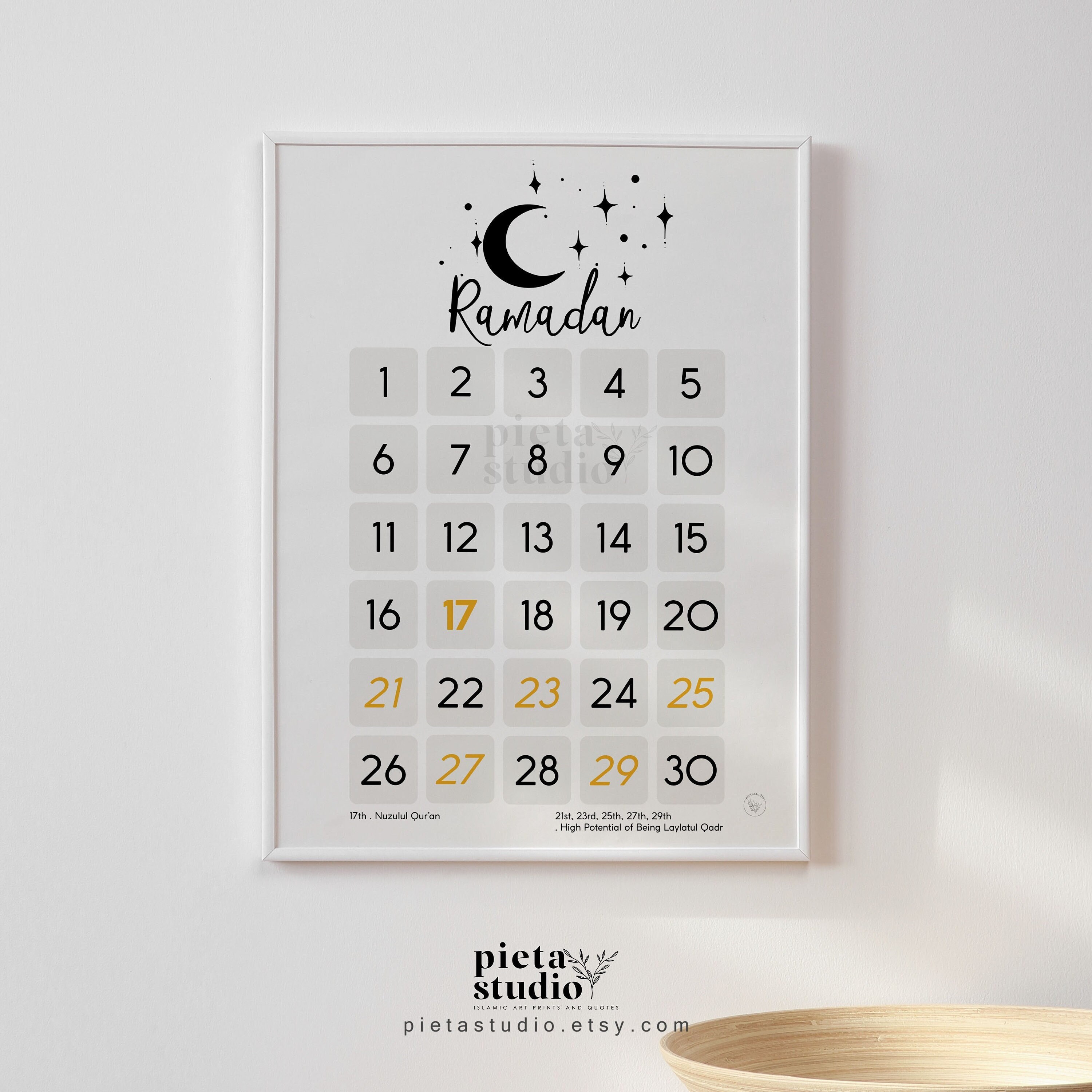 Ramadan Advent Calendar Activity Printable Ramadan Calendar - Etsy