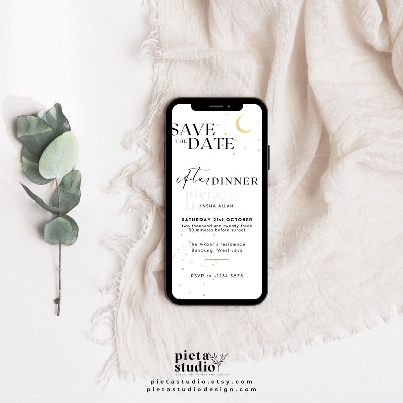 Digital Printable Ramadan Iftar Invitation Template Canva