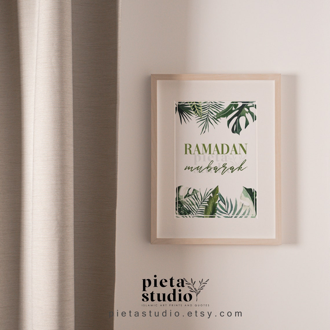Tropical Printable Ramadan Poster Ramadan Mubarak Decor Etsy