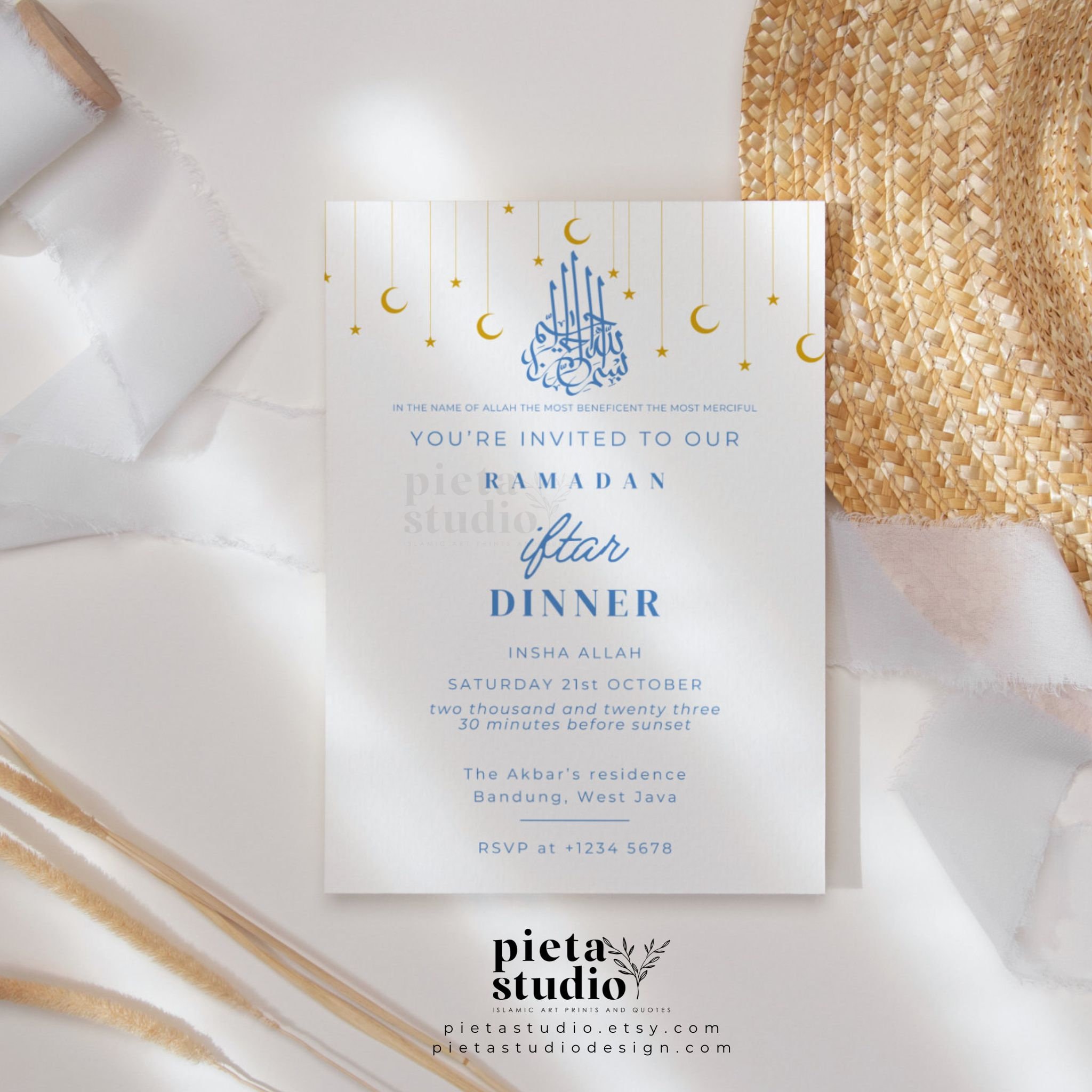 Mosada Invitation Iftar Dinner Party Digital Invite, Ramadan Iftar Invitation Template ...