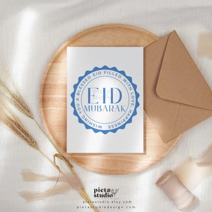 Modelo de cartões Eid, cartões Eid Mubarak para impressão, cartões islâmicos, cartão feliz Eid Mubarak, presentes Eid para crianças, presentes para Eid Al Fitr