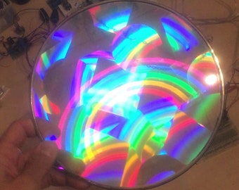 Niji transparent prism disk _ for Niji Rainbow Flashing Machine