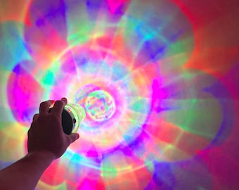 Fuente de luz Niji RGB (o CMY) para juegos con linternas RGB CMY. Portátil, funciona con pilas AAA.