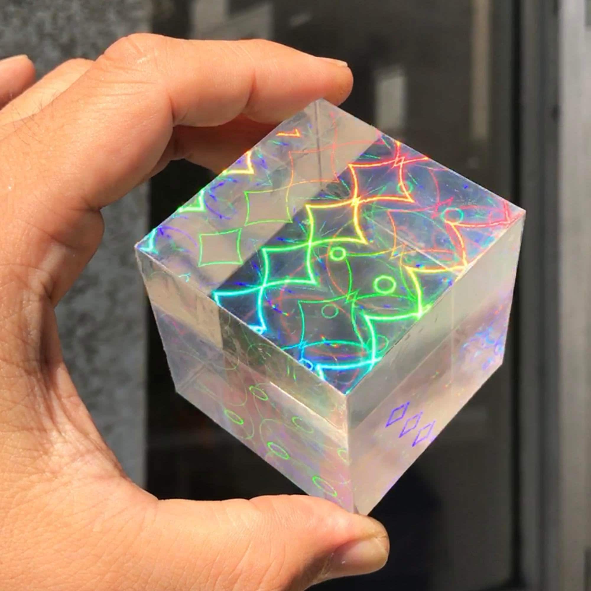 Niji Cube Holo - Ripple - 5cm or 3cm - Etsy 日本