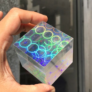 Cubes Ripple Niji Cube Holo - Ripple - 5cm or 3cm - Etsy