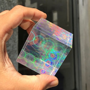 Cubes Ripple Niji Cube Holo - Ripple - 5cm or 3cm - Etsy