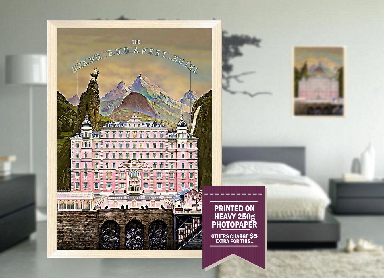 Budapest Hotel Poster Gifts Budapest Hotel Print Grand Budapest Hotel Digital Design Room Decor The Grand Hotel Budapest Hotel Art