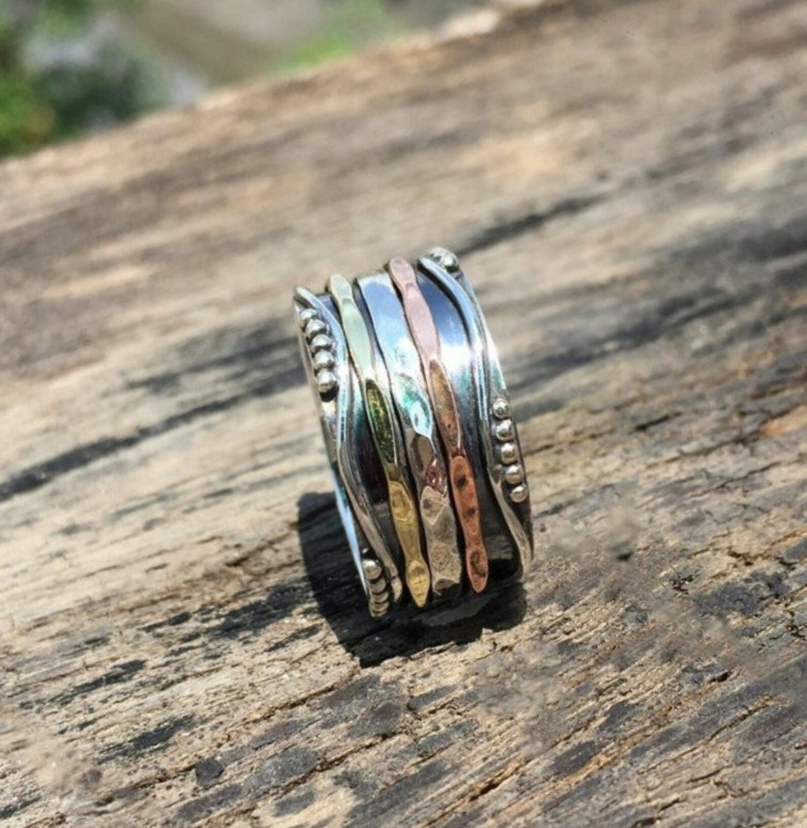 Spinner Rings for Women Spinning Ring Silver Meditation Etsy