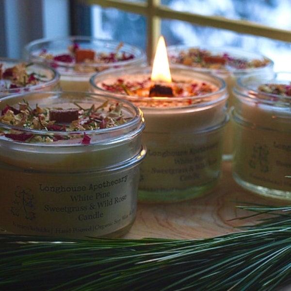 Candle - White Pine Sweetgrass and Rose