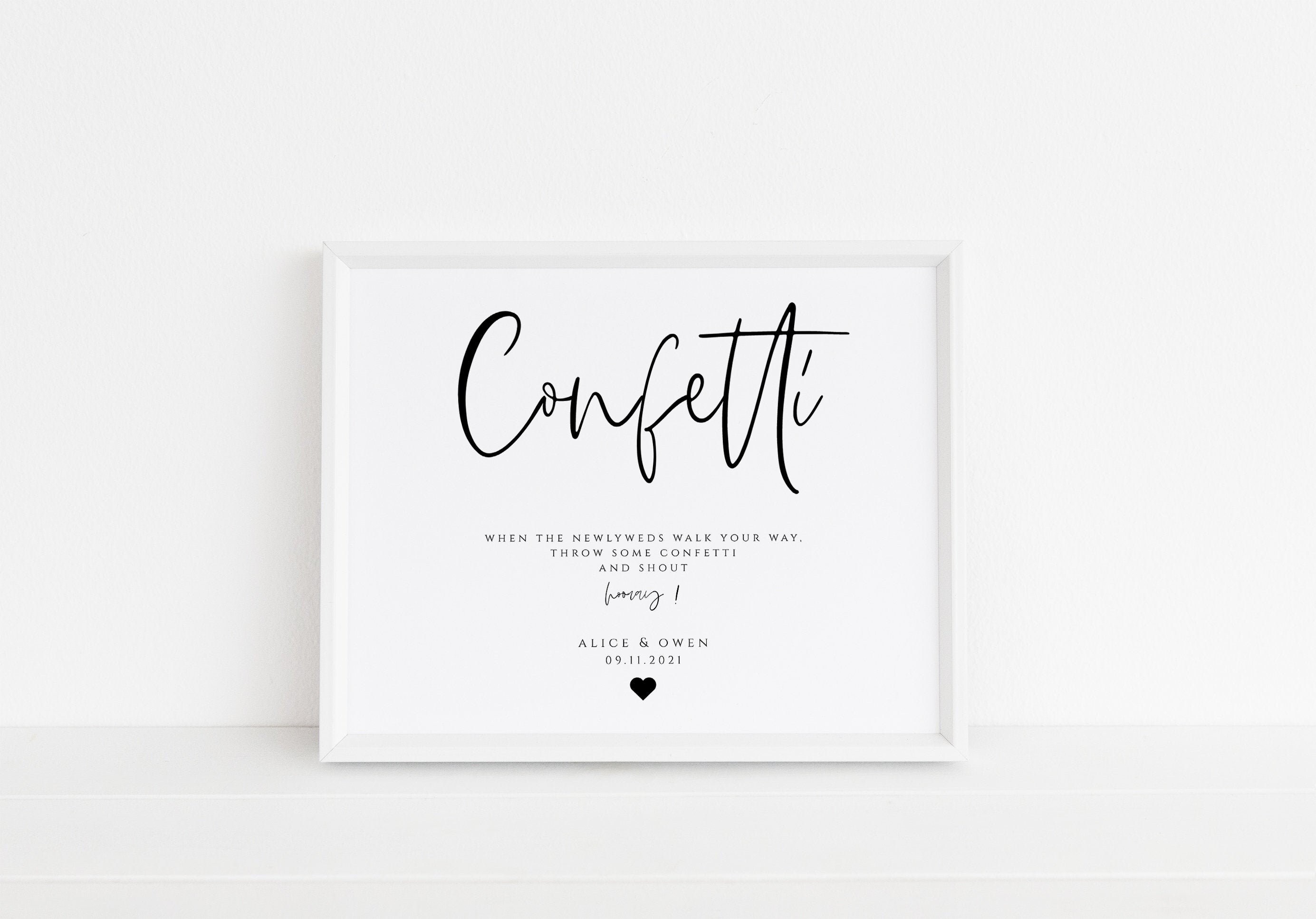 Confetti Sign Template Wedding Confetti Send Off Printable | Etsy