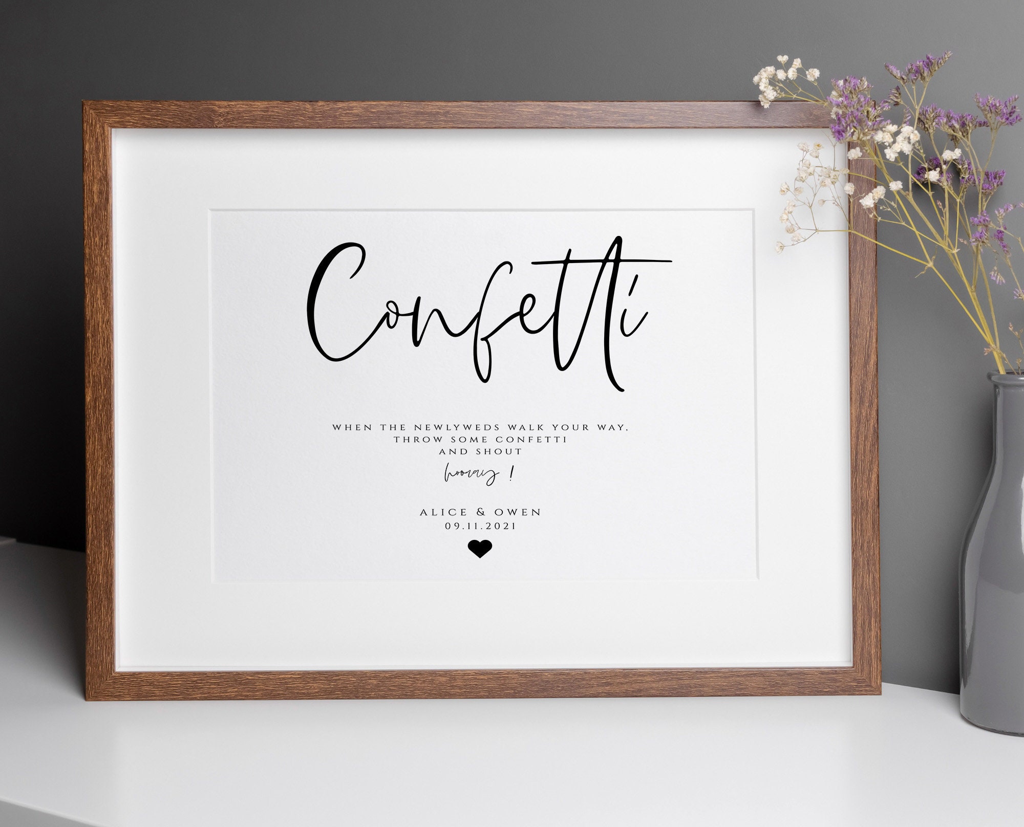 Confetti Sign Template Wedding Confetti Send Off Printable - Etsy