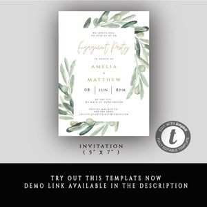 Engagement Party Invitation Template DIY Engagement Etsy Engagement Party Invitation Template DIY Engagement Etsy