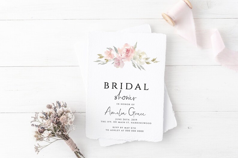 Bridal Shower Invitation Template With Recipe Card Marsala Navy Burgundy Printable Bridal Shower Invite Instant Download Templett 131
