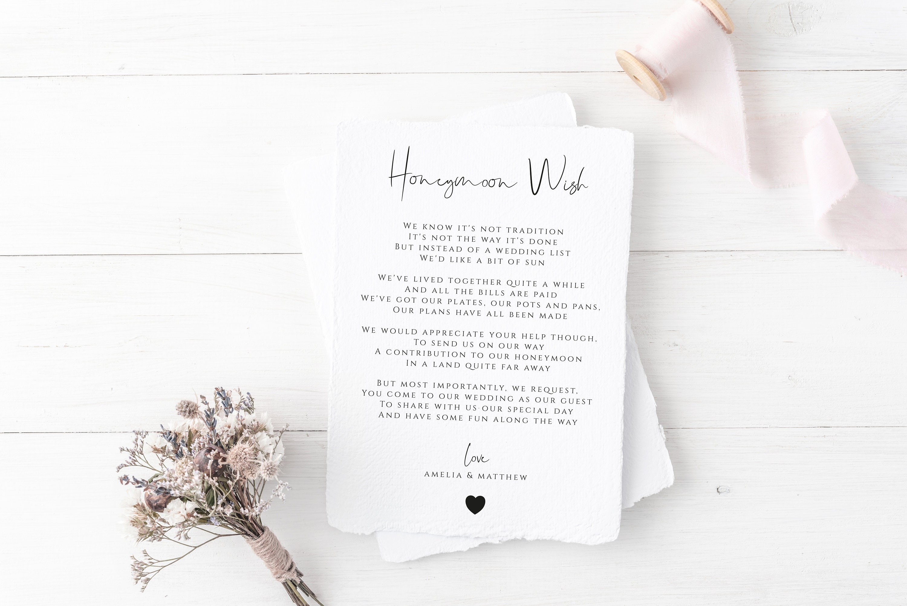 Honeymoon Wish Cards Printable Honeymoon Wish Card Wedding | Etsy