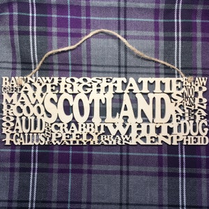 Scottish Slang Hanging Wall Home Decor - Funny Scottish Gift with Scottish Humour
