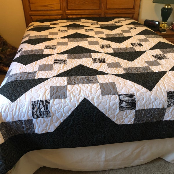 Geometric Quilt Etsy