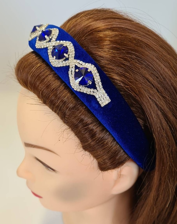 Embellished Headband with Crystal Accents Crystal Embellished Headband – self-portrait-US main image 3