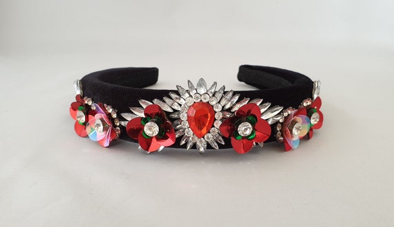 Yean Couronne Baroque Vintage Diad/ème Verte Strass Serre T/ête de Mari/ée Demoiselle dhonneur