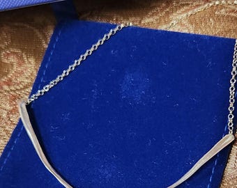 VINTAGE Silpada Curved Bar Necklace with Bag and Box