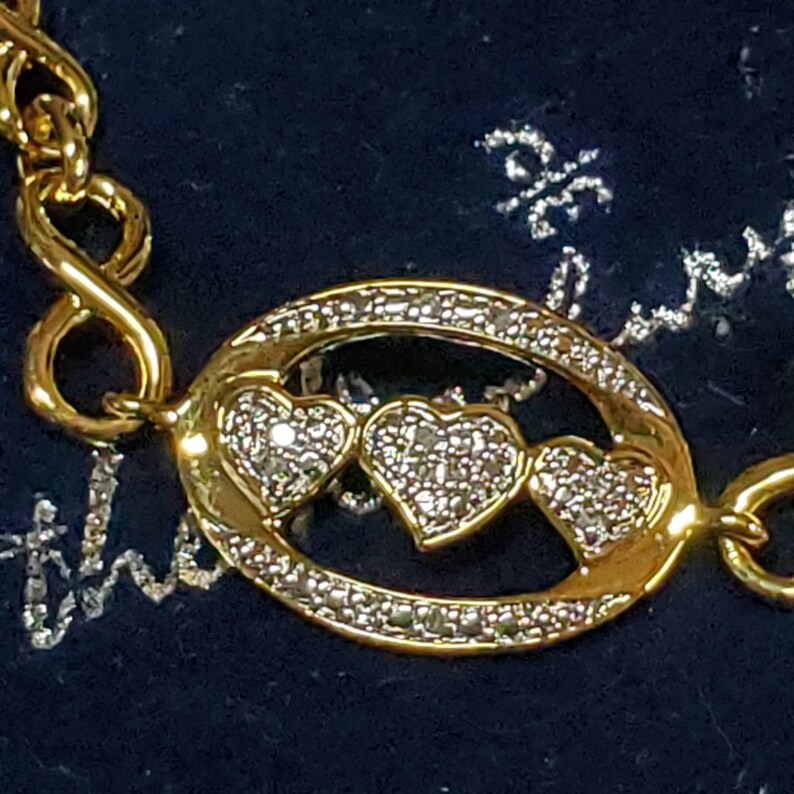 Vintage I Love You Bracelet 18K Gold Over Sterling Silver Etsy