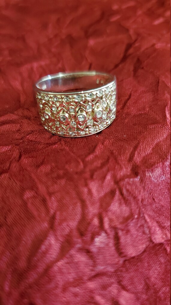Stunning Vintage Ring/Band Multi Gem Stones, 925,… - image 4