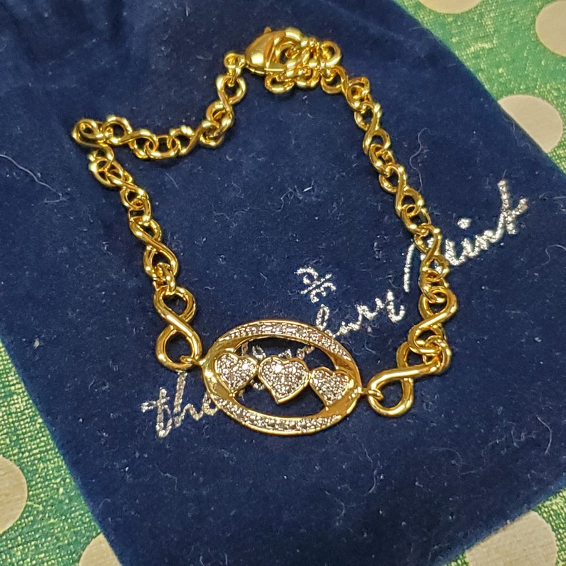 Vintage I Love You Bracelet 18K Gold Over Sterling Silver Etsy