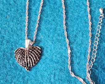 Angel Wings Necklace Black Spinel