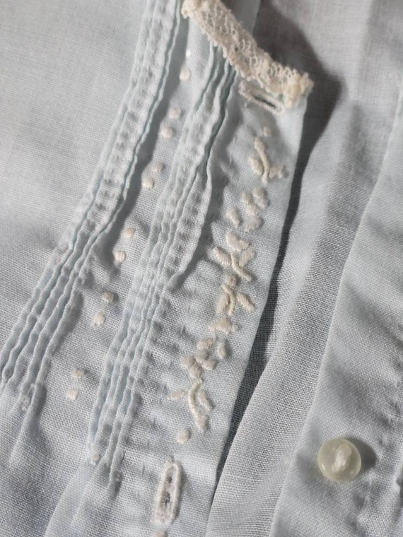 Antique Baby Gown. Hand Stitched, Blue. Perfect - image 3