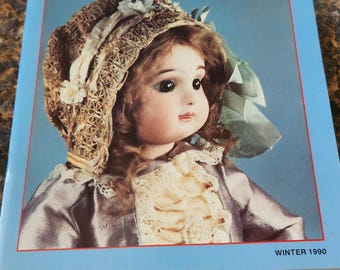 Vintage Doll News Collector Magazine, 1990, Bleuette Doll. Paper Doll