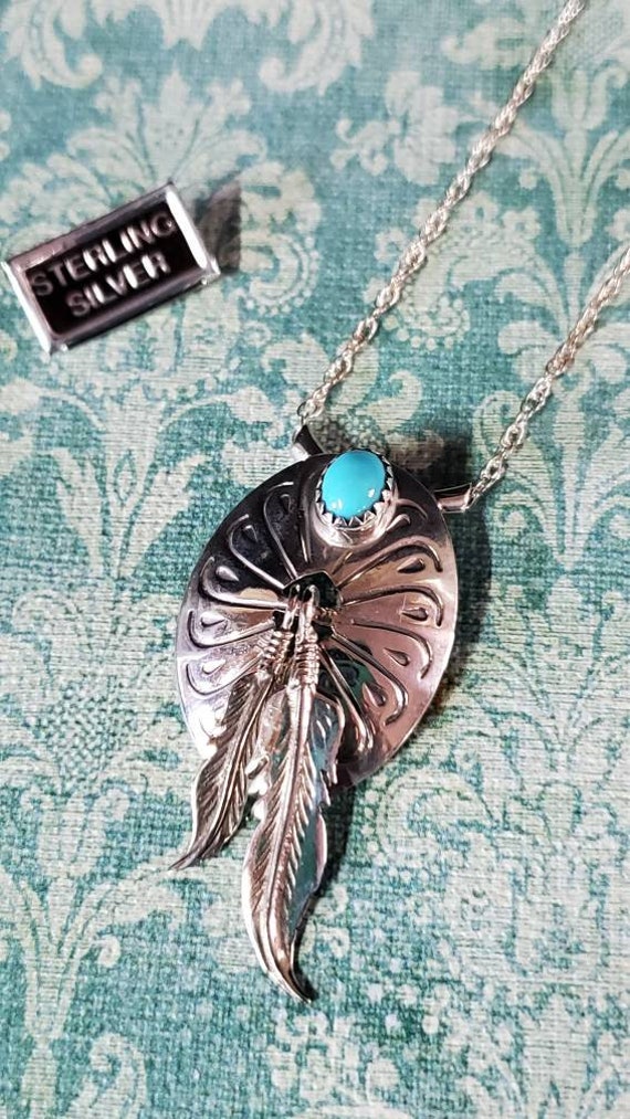 Beautiful Sterling Silver and Turquoise Tribal Con