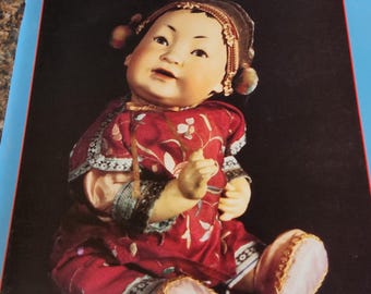 Vintage Doll News Collector Magazine, 1990, Asian Dolls,  Paper Doll Centerfold