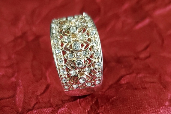 Stunning Vintage Ring/Band Multi Gem Stones, 925,… - image 1