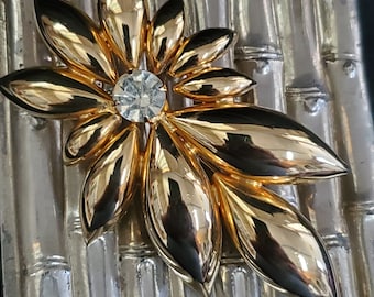 Vintage Kirk's Folly Gold Flower Brooch, Rare
