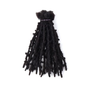 100% Handmade Human Hair Dreadlock Extensions/Butterfly locks. 10 Locs per Bundle.